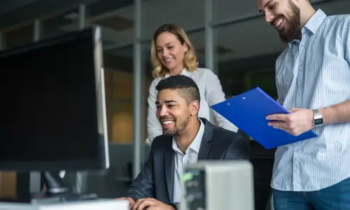 Hardworking Business Team